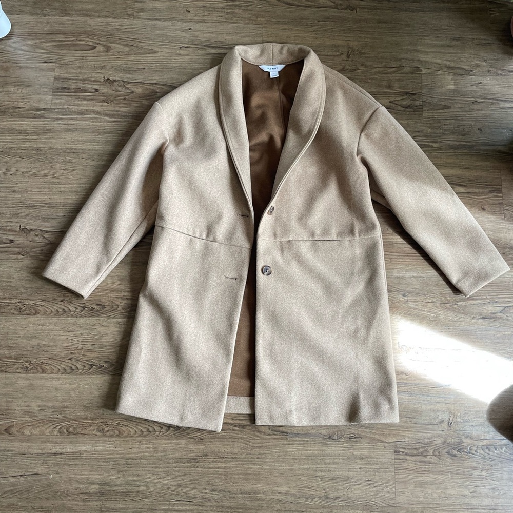 Old Navy Long Light Weight Camel Trench Coat